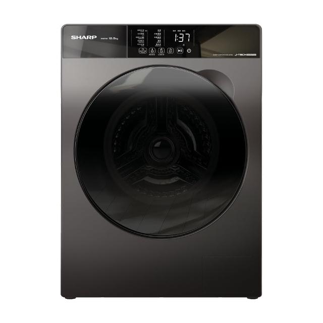 【SHARP 夏普】12.5公斤變頻滾筒洗衣機(ES-FKS125WT)