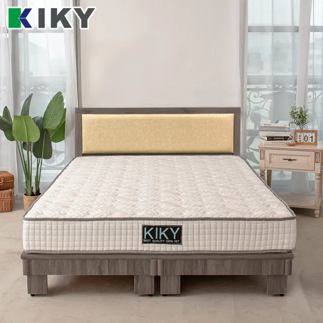 【KIKY】凱特耐磨貓抓皮靠墊二件床組雙人5尺(床頭片+高腳六分床底)