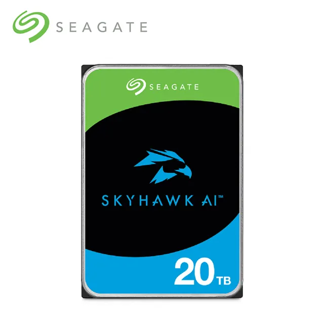【SEAGATE 希捷】SkyHawk 20TB 3.5吋 7200轉 256MB 監控內接硬碟(ST20000VE003)