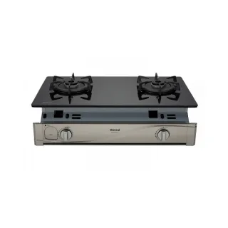 【林內】黑色玻璃嵌入式感溫二口瓦斯爐RBTS-Q230G(基本安裝)