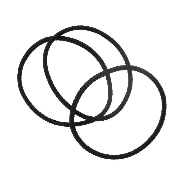 【MUJI 無印良品】髮圈/細.黑.3個