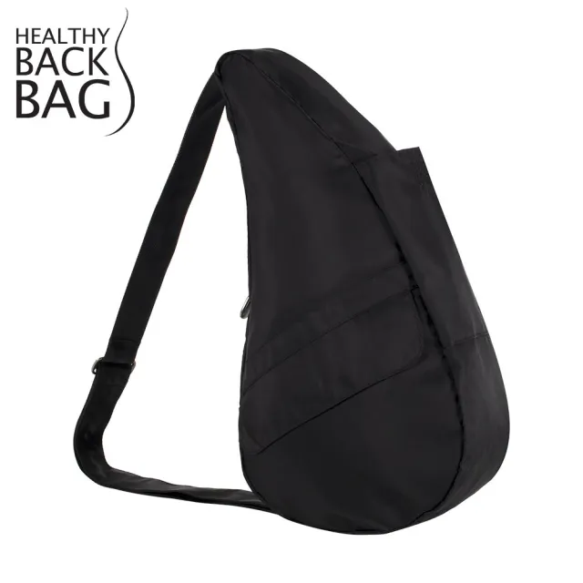 【HEALTHY BACK BAG】官方直營-再生材質 RECYCLED NYLON MEDIUM 斜背包-經典黑 男包 女包 健身包 旅遊包