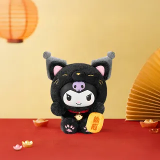 【YENDAR 研達】三麗鷗家族招財貓系列搪膠絨毛掛飾盲盒 (單盒)(出門帶上可愛的招財貓們)