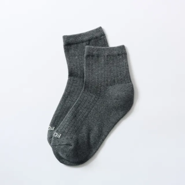【FOOTER】復古直線條微分子薄襪-女款-前後微厚(T47M-深灰)