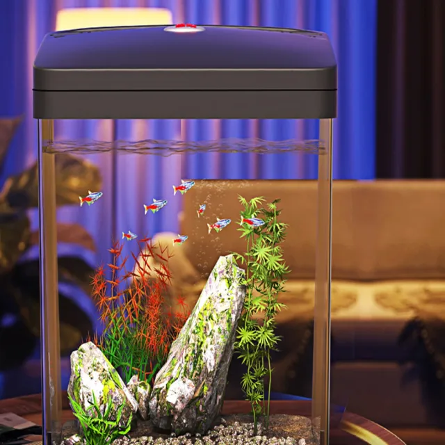 【星治】桌面小型魚缸 懶人魚缸 自循環換水魚缸 生態水族箱 預計9工作天送達(29*19*19裸缸)