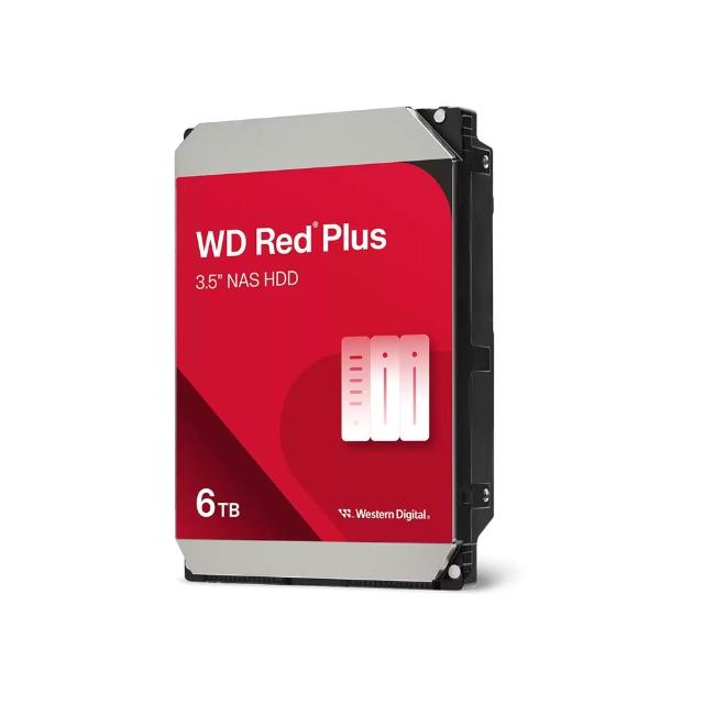 【Western Digital】紅標 Plus 6TB 3.5吋 5400轉 256MB NAS 內接硬碟(WD60EFPX)