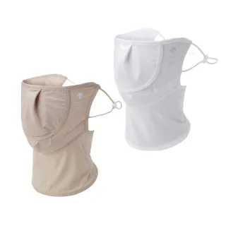 【DESCENTE】GOLF 迪桑特 女士 防曬透氣臉頸高爾夫面罩(膚色/白色)