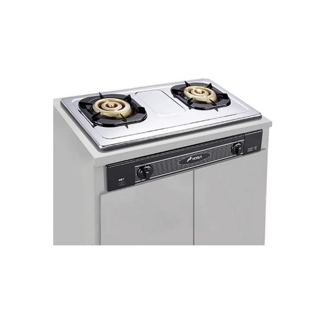 HOSUN豪山牌 SK-2051S HOSUN 豪山牌 SK-2051S 雙口瓦斯爐,採用不鏽鋼爐臺與傳統爐頭設計,壓電式點火方便安全。機體尺寸 700 × 464 × 238mm,瓦斯消耗量 8~9kW,能源效率第二級,適合標準安裝。產地其他國家,保固 1 年,BSMI 許可依原廠公告,提供可靠家用廚房解決方案。
