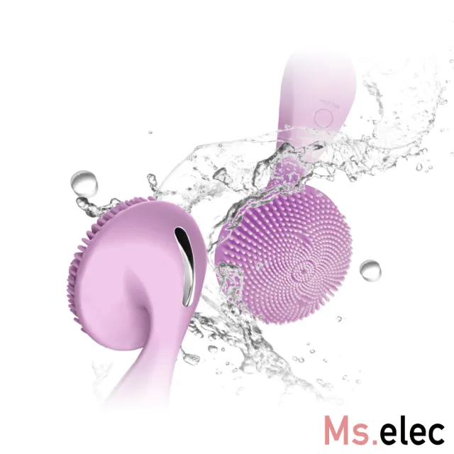 【Ms.elec 米嬉樂】音波按摩洗臉機 SC-005(音波潔膚儀/潔面儀/IPX7防水/磁吸充電/毛孔清潔)