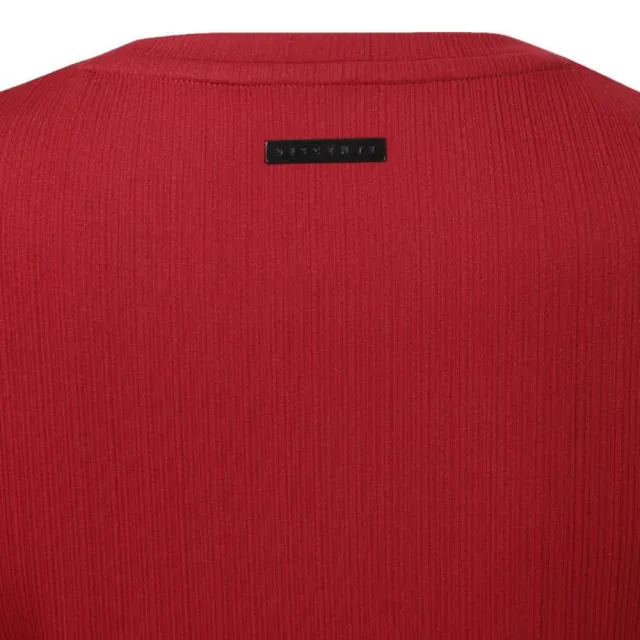 【DESCENTE】短袖上衣 女 快排 WOMENS RIBBED SHORT SLEEVE T-SHIRT 紅 SQ322PTS74-RED0
