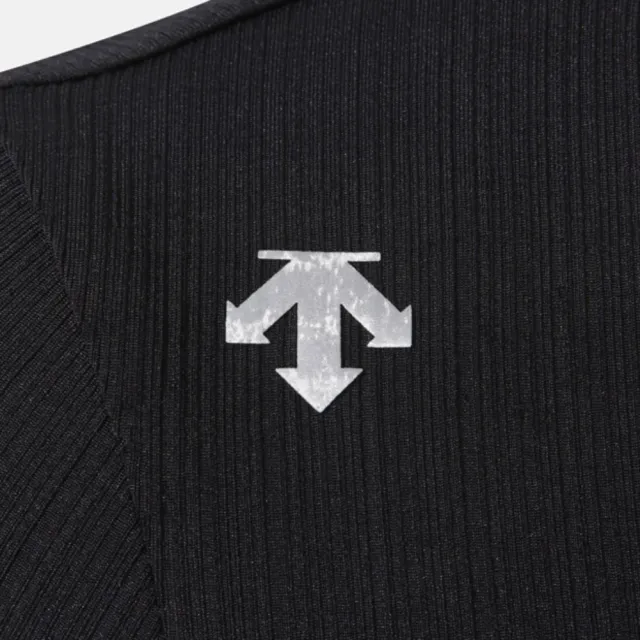 【DESCENTE】短袖上衣 女 快排 WOMENS RIBBED SHORT SLEEVE T-SHIRT 黑 SQ322PTS74-BLK0