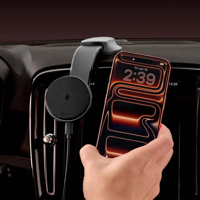 【ADAM 亞果元素】CQ3 Qi2.2 25W 制冷款車用磁吸充電器