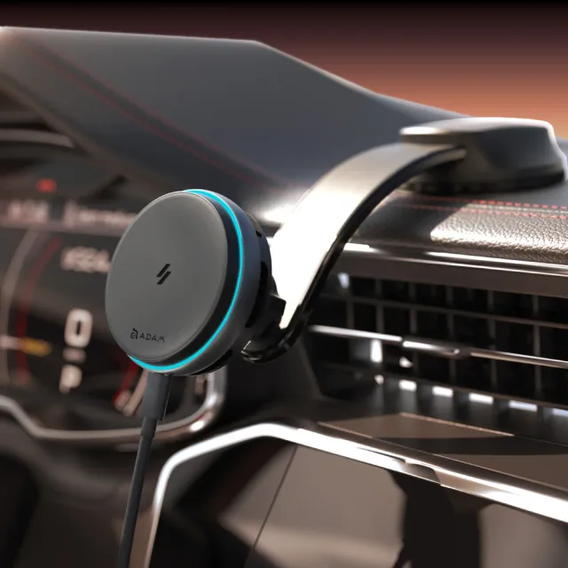 【ADAM 亞果元素】CQ3 Qi2.2 25W 制冷款車用磁吸充電器