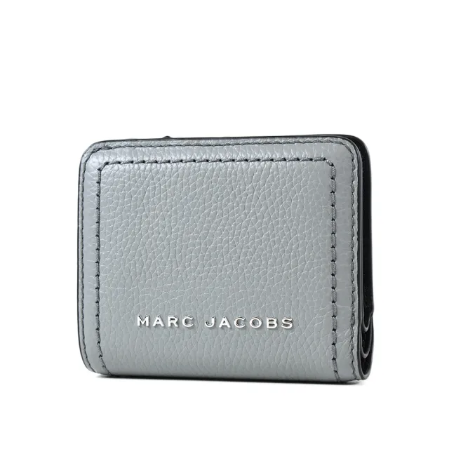 【MARC JACOBS】荔枝紋牛皮對開釦式短夾-岩灰-全新展示品