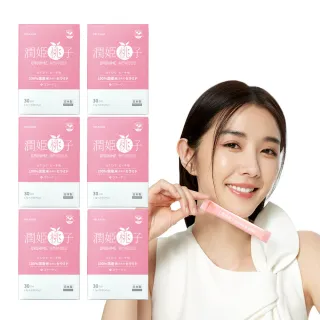 【URUHIMEMOMOKO 潤姬桃子】官方直營 潤姬桃子30入x6盒(邵雨薇推薦 神經醯胺 膠原蛋白肽 水蜜桃 養顏美容)