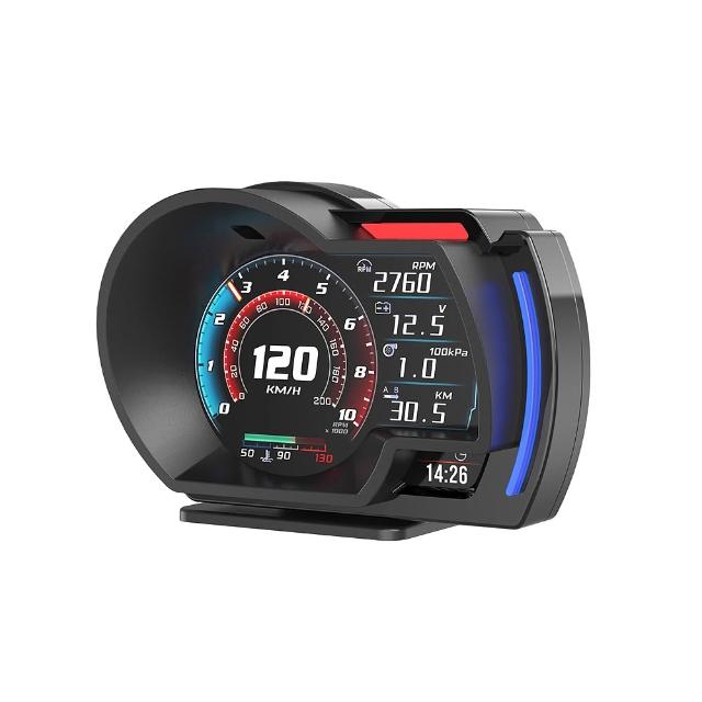 【FLYone】A520 升級版 OBD2+GPS 雙系統多功能 手勢切換 HUD 汽車抬頭顯示器(升級開關線)