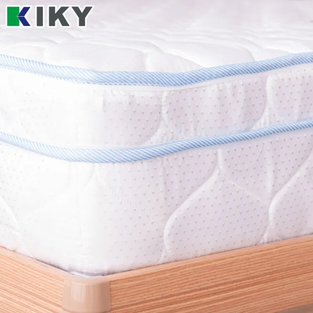 【KIKY】台灣製雙人3M防潑水乳膠蜂巢式獨立筒床墊5x6.2尺x23cm
