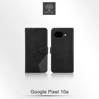 【Metal-Slim】Google Pixel 10a 時尚撞色前扣磁吸內層卡夾雙料皮套