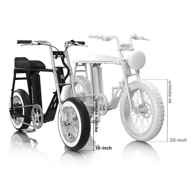 【SEic】Unimoke minibike_消光黑(親子通勤 × 寵物出行 × 16吋胖胎電輔車)