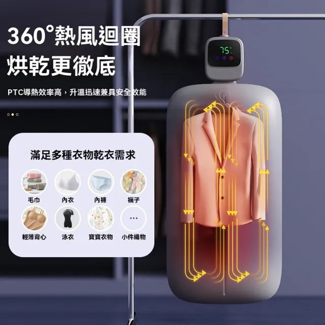 【LEZUN 樂尊】全自動折疊烘衣機 智能速乾乾衣機 家用迷你便攜（烘衣機 乾衣機 折疊烘衣機 全自動烘乾機）
