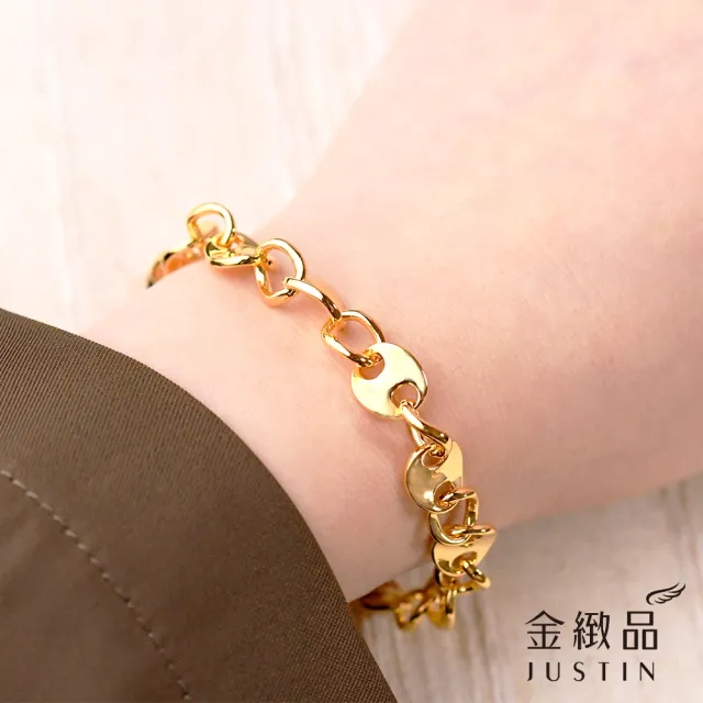 【金緻品】黃金手鍊 簡約歐美 2.45錢 多選 OT扣 3D硬金 古巴鍊 日字鍊 中性 鎖鏈 鍊條 純金手鍊