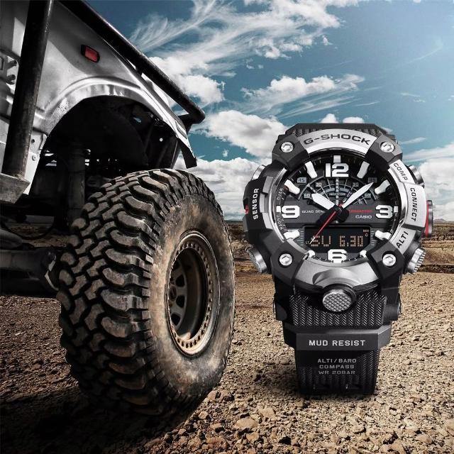 【CASIO 卡西歐】G-SHOCK MUDMASTER 藍芽連線 多功能腕錶 推薦 送禮 畢業禮物 (GG-B100XM-1A)