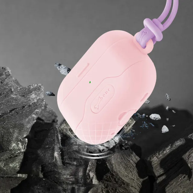 【Bone 蹦克】AirPods Pro 3 手掛保護套  (環保矽膠/彈力包覆/吊繩孔設計/彈力開合/不掉蓋)
