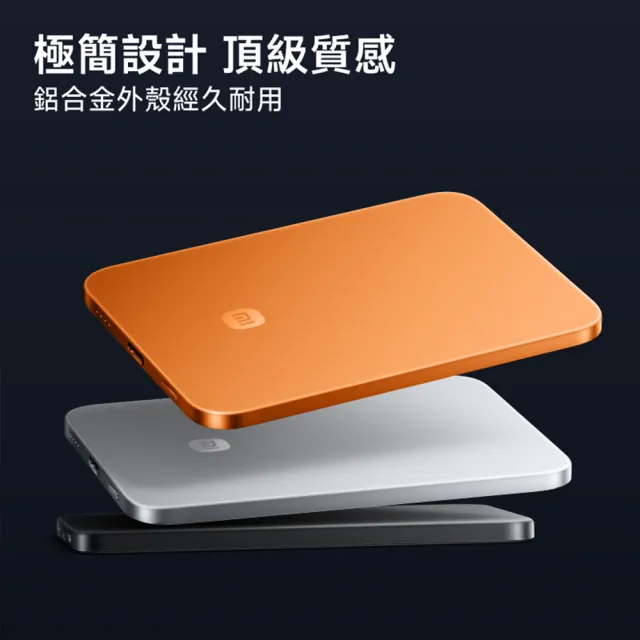 【小米】官方旗艦館 纖薄磁吸行動電源 5000 15W 冰川銀(通過3C認證/0.6cm超薄/小米首款自研電池)