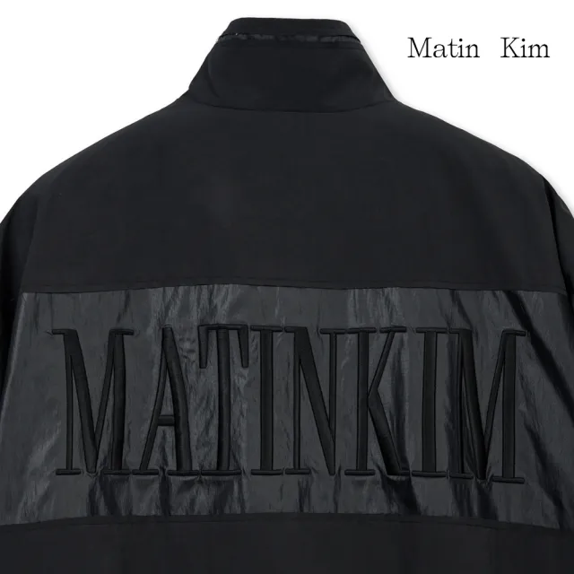 【MATIN KIM】官方旗艦 LOGO刺繡飛行外套(黑色)