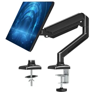 【Ermutek 二木科技】鋁合金桌上型17-32吋快拆式氣壓式電腦螢幕支架(17-32吋適用/快拆設計)