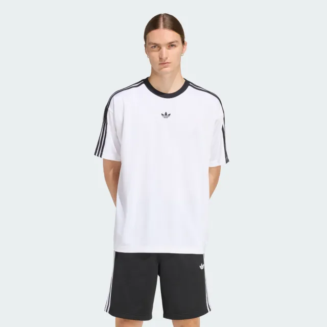 【adidas 愛迪達】ADICOLOR 短袖上衣(KD5829 男款 ORIGINALS休閒運動T恤 白色)