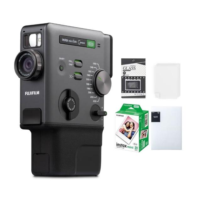 【FUJIFILM 富士】instax mini Evo Cinema 混合式數位馬上看相機 印相機 公司貨 (20張底片組合)