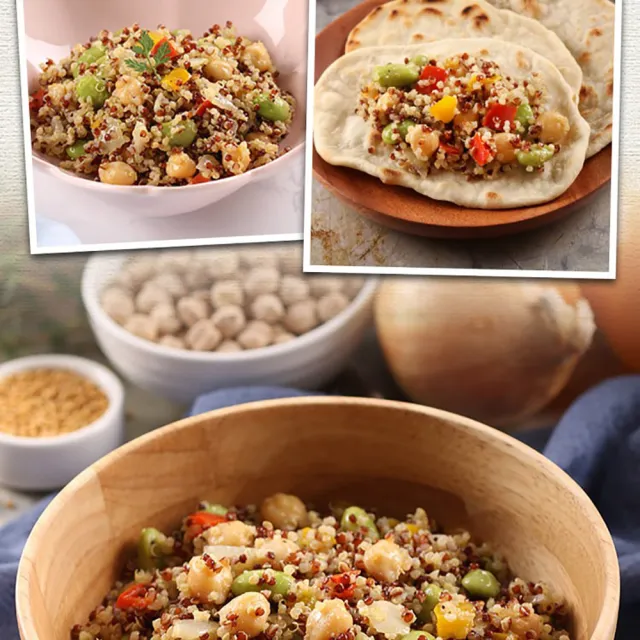 【愛上美味】藜麥毛豆/鷹嘴豆/藜麥小米 任選14包組(200g±10%/包 冷凍食品/調理食品/輕食/養身/主食/代餐)