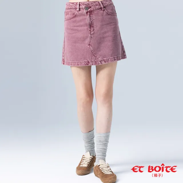 【BLUE WAY】女裝 不對稱腰頭設計感丹寧牛仔 短裙-ETBOITE箱子