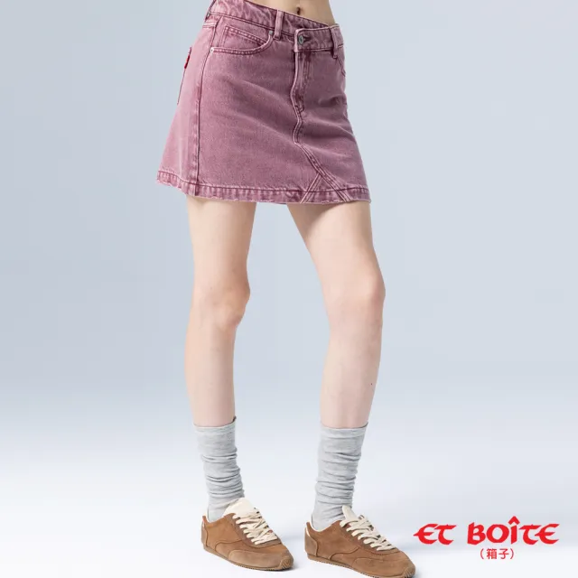 【BLUE WAY】女裝 不對稱腰頭設計感丹寧牛仔 短裙-ETBOITE箱子