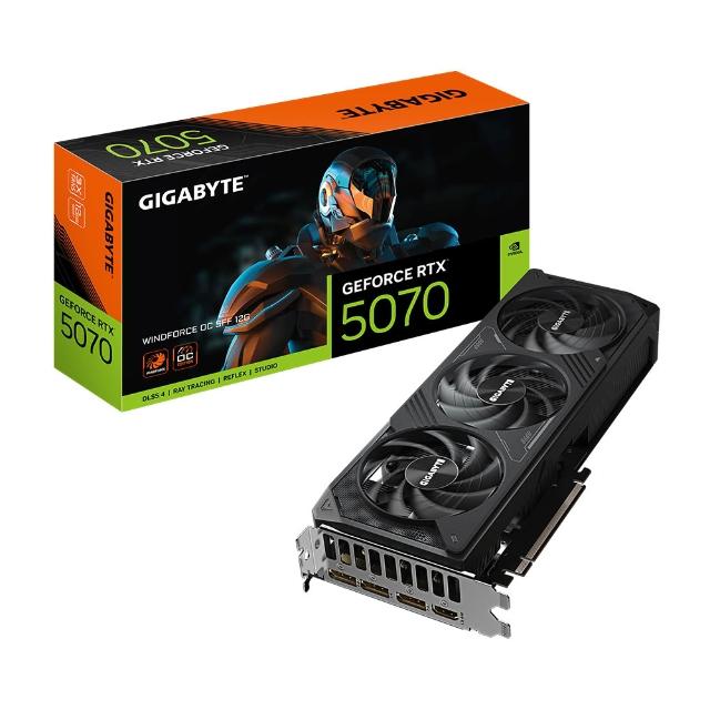 【GIGABYTE 技嘉】GeForce RTX 5070 WINDFORCE OC SFF 12G GV-N5070WF3OC-12GD 顯示卡