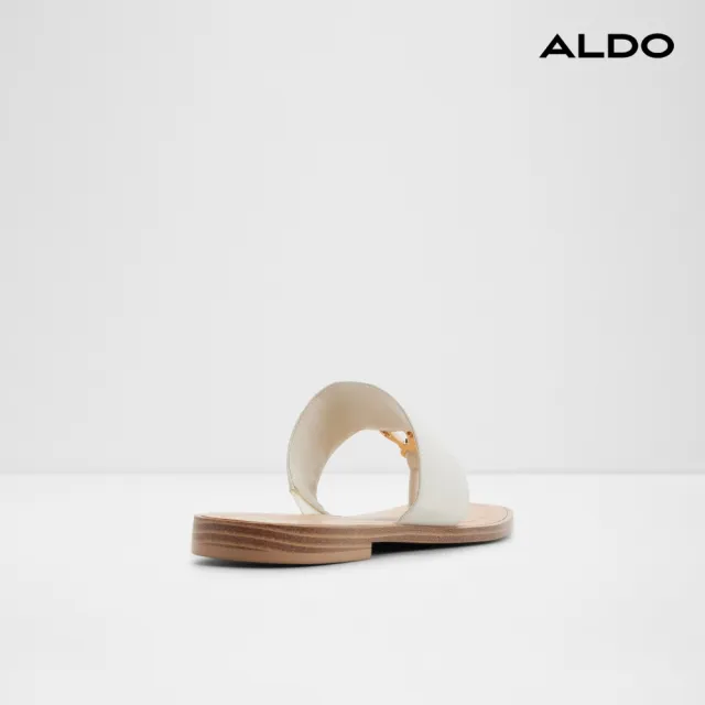 【ALDO】MADALINE-素雅寬帶夾腳平底涼拖鞋-女鞋(白色)