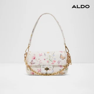 【ALDO】ROSINA-浪漫蝴蝶花卉肩背包/斜背包(白色)