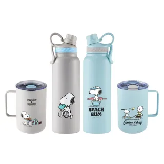 【CorelleBrands 康寧餐具】Snoopy保溫保冰杯鋅陶瓷620ml/不鏽鋼1200ml(四款任選-海灘假期/陽光早午餐)