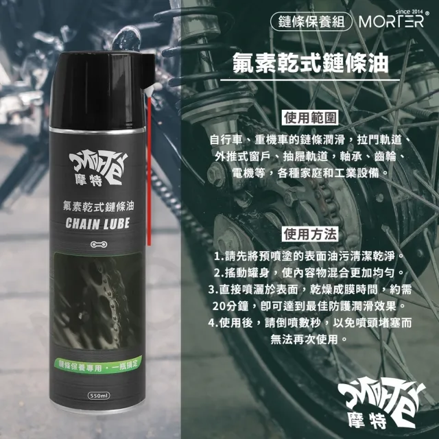 【MorTer】鏈條清潔劑(乾式 溼式 氟素 鏈條油 鏈條清潔劑 鍊條 gogoro 重機 金屬鏈條油)