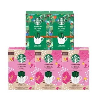 【STARBUCKS 星巴克】季節限定 春季濾掛咖啡X5盒組(家常美式X2+春季綜合X3)