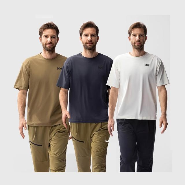 【Helly Hansen】中性 涼感 防曬 抗UV 短袖 上衣 海軍藍 白