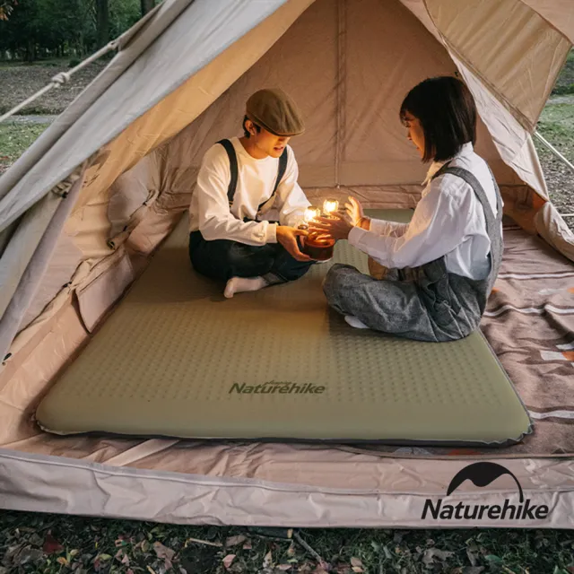 【Naturehike】眠 靜音自動充氣睡墊 雙人款 FCD11(台灣總代理公司貨)