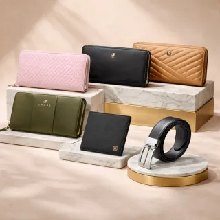 【CROSS】女王節特價 限量1折 頂級小牛皮皮夾長夾皮帶 全新專櫃展示品 (買一送一好禮 送禮盒提袋)