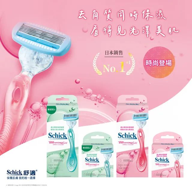 【Schick 舒適牌】舒綺仕女 除毛刀片 敏感肌(1刀把5刀片)
