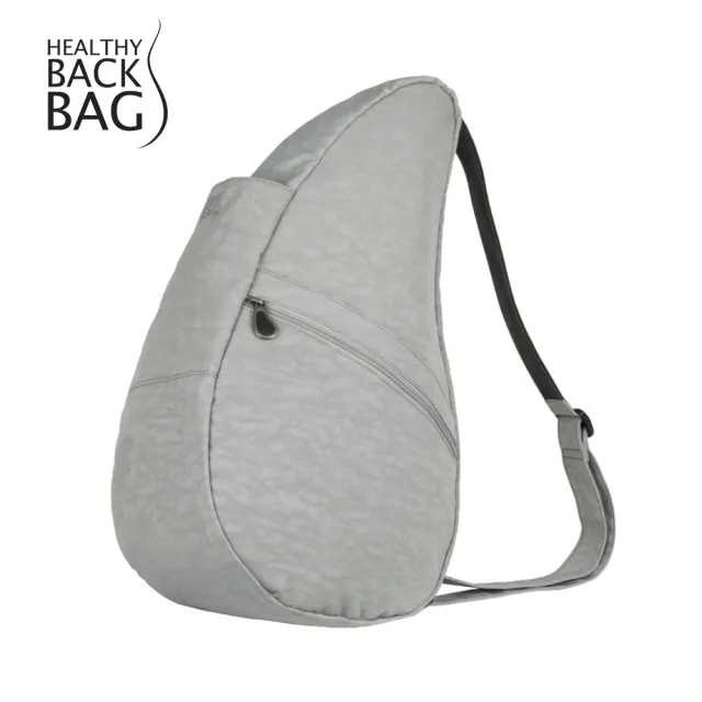 【HEALTHY BACK BAG】官方直營-基本款 TEXTURED NYLON MEDIUM 斜背包-銀河灰 男包 女包 側背包 斜背包