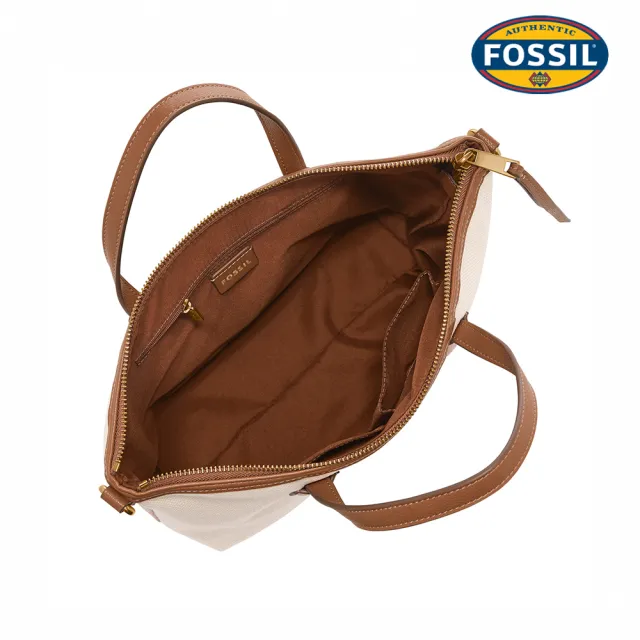 【FOSSIL】Dillon 真皮文青風肩背包-異色拼接 ZB11187186