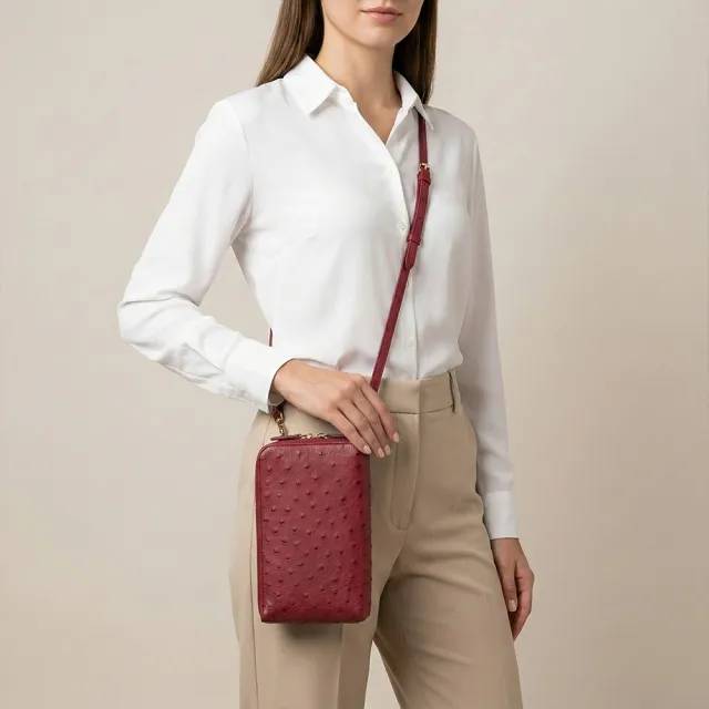 【M2nd】珍稀鴕鳥皮隨身護照包(T9438A)