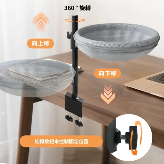 【Quality 聚家】桌面新型貓窩 四季通用貓窩 360°旋轉貓床 桌面貓吊床（超強承重 靈活調節 陪伴愛寵）