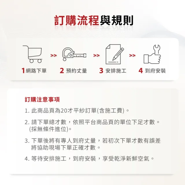 【Poll-tex 普特絲】防霾紗窗｜含施工費20才/不含窗框(過濾細懸浮微粒、降低異味)